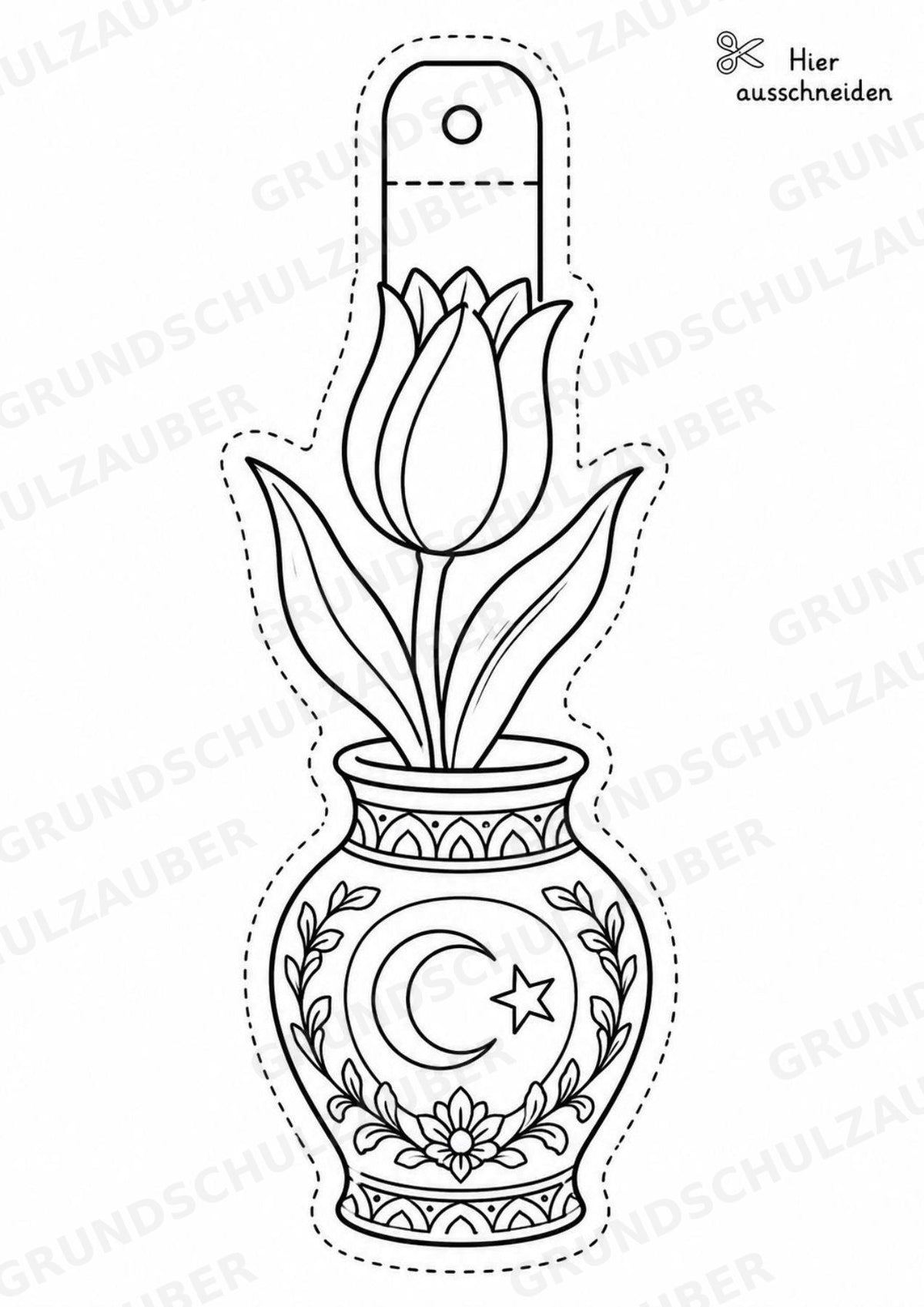 Türkei – Fensterdeko – Basteln – Ausmalbild – Ausschneiden – 15 Vorlagen – Materialseite 6