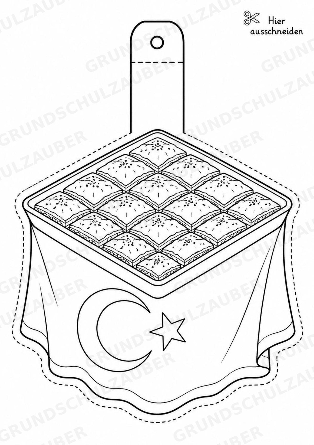Türkei – Fensterdeko – Basteln – Ausmalbild – Ausschneiden – 15 Vorlagen – Materialseite 7