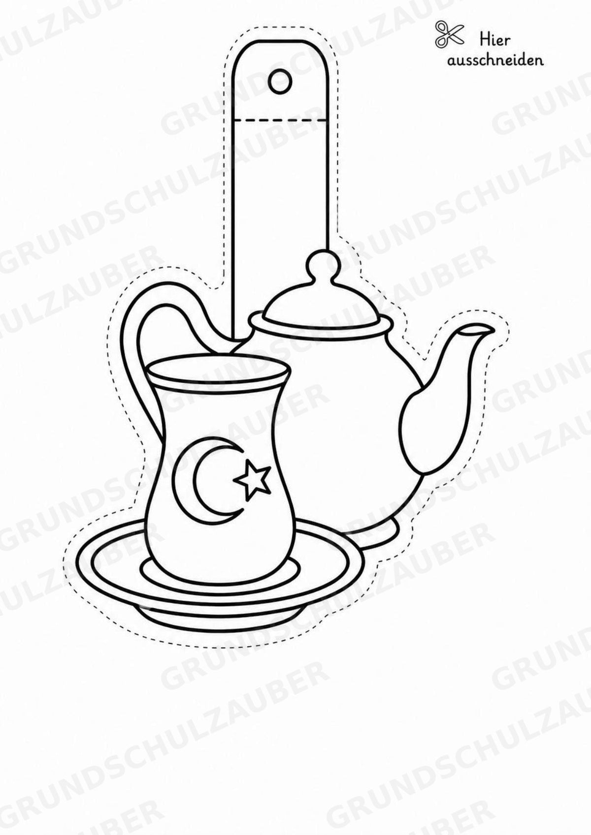 Türkei – Fensterdeko – Basteln – Ausmalbild – Ausschneiden – 15 Vorlagen – Materialseite 9