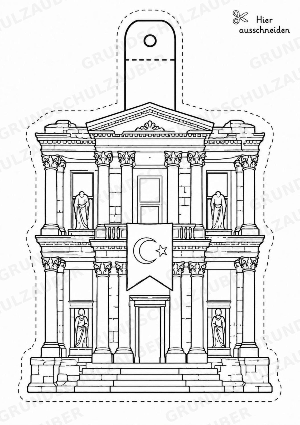 Türkei – Fensterdeko – Basteln – Ausmalbild – Ausschneiden – 15 Vorlagen – Materialseite 10