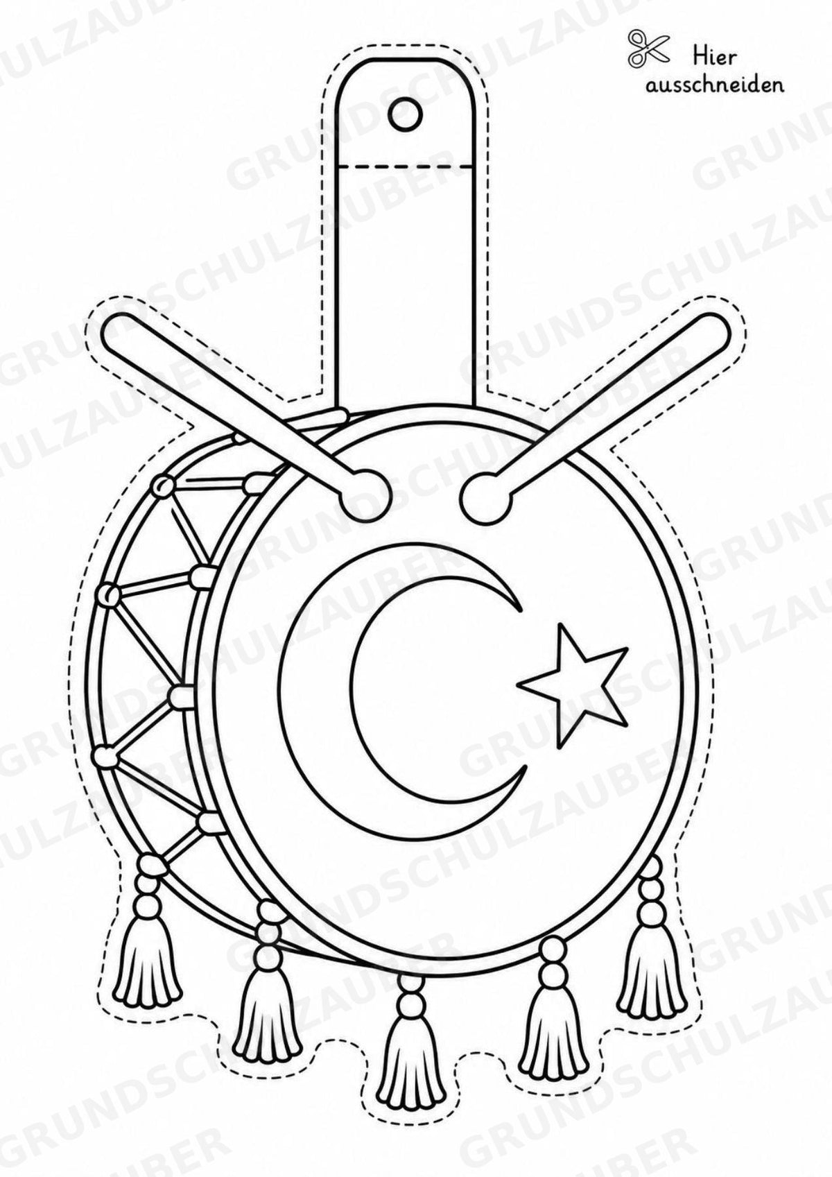 Türkei – Fensterdeko – Basteln – Ausmalbild – Ausschneiden – 15 Vorlagen – Materialseite 14