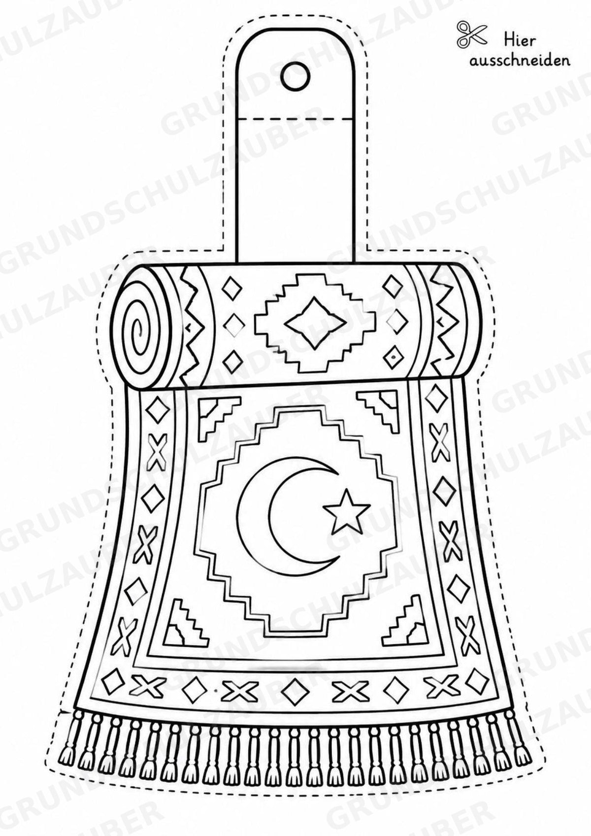 Türkei – Fensterdeko – Basteln – Ausmalbild – Ausschneiden – 15 Vorlagen – Materialseite 15