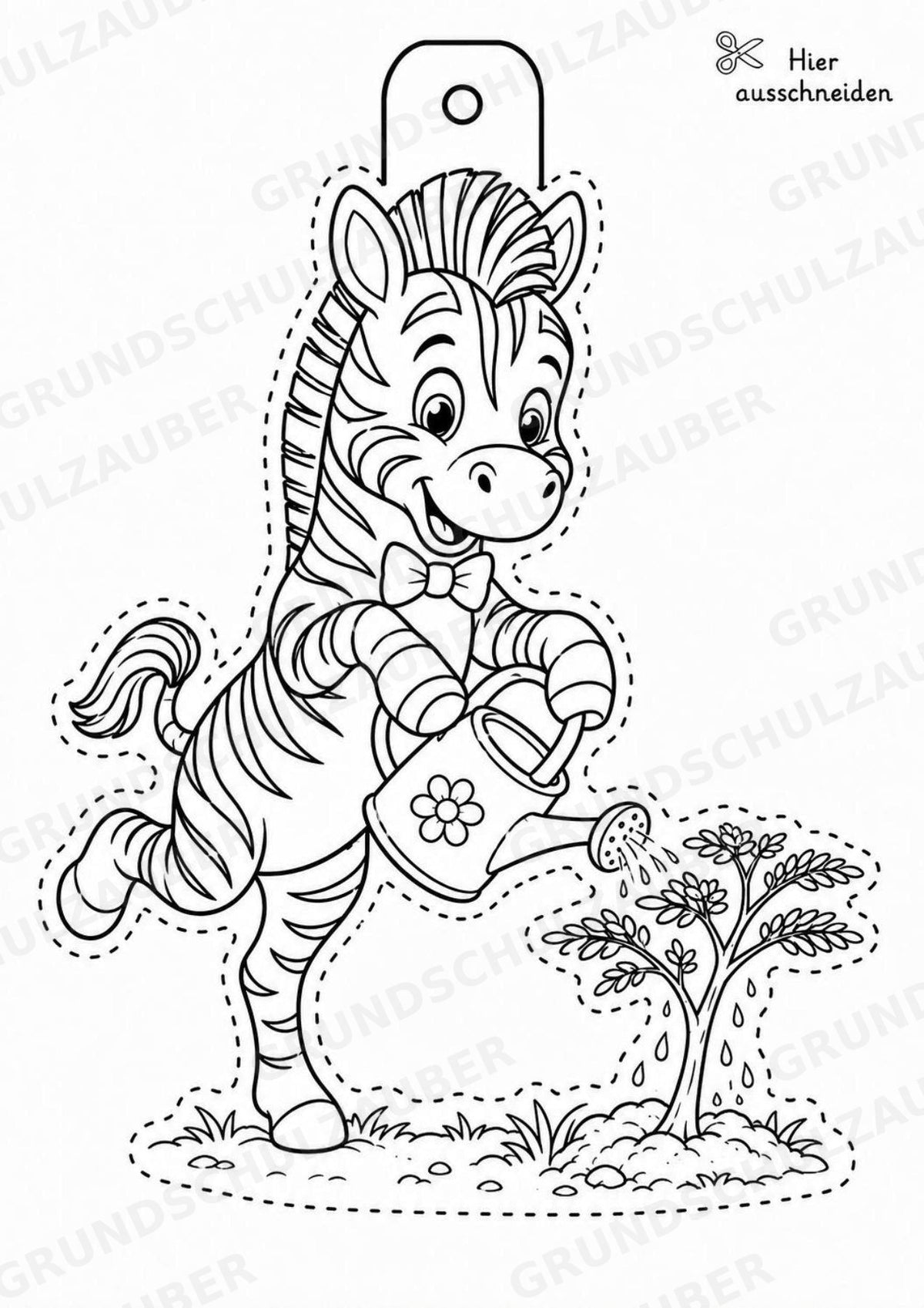 Zebra – Fensterdeko – Basteln – Ausmalbild – Ausschneiden – 15 Vorlagen – Materialseite 5