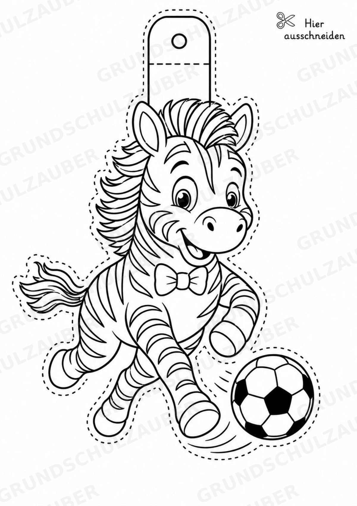 Zebra – Fensterdeko – Basteln – Ausmalbild – Ausschneiden – 15 Vorlagen – Materialseite 11