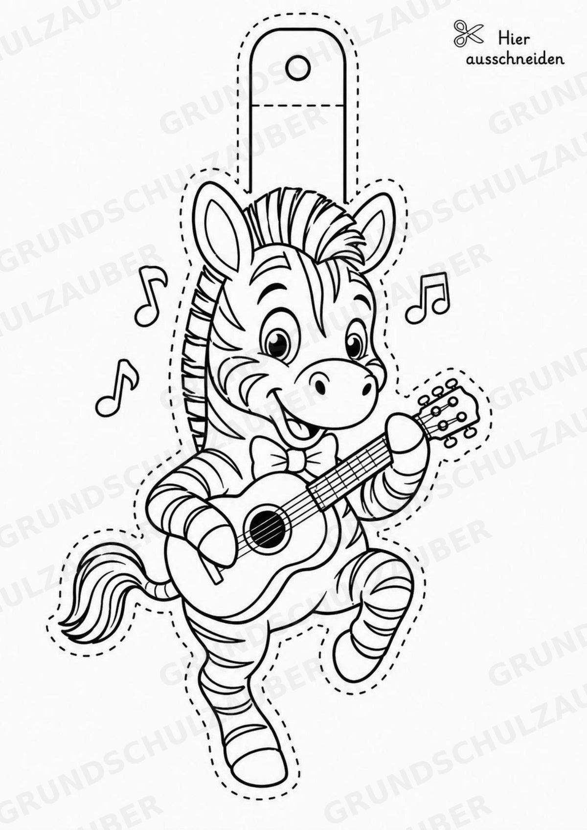 Zebra – Fensterdeko – Basteln – Ausmalbild – Ausschneiden – 15 Vorlagen – Materialseite 12