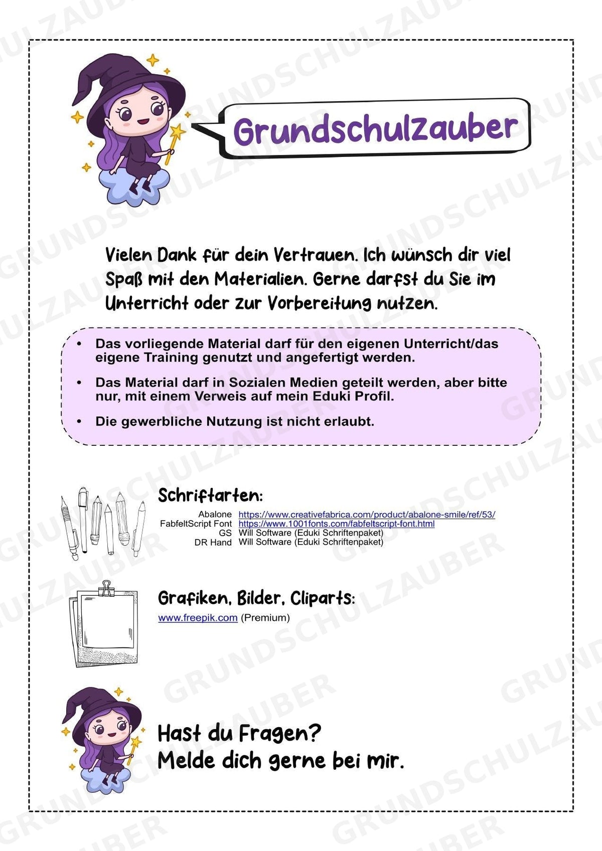 Stundenplan zur Einschulung – Materialseite 5
