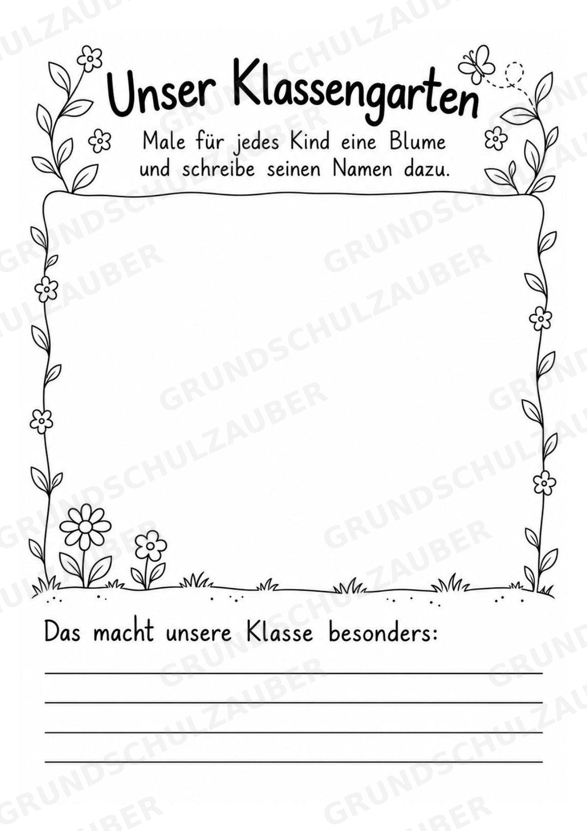 Abschiedsbuch Grundschule Klasse 4 | Gemeinsam gewachsen – Erinnerungsbaum, Freundeseiten und Mutmachkarten – Materialseite 8