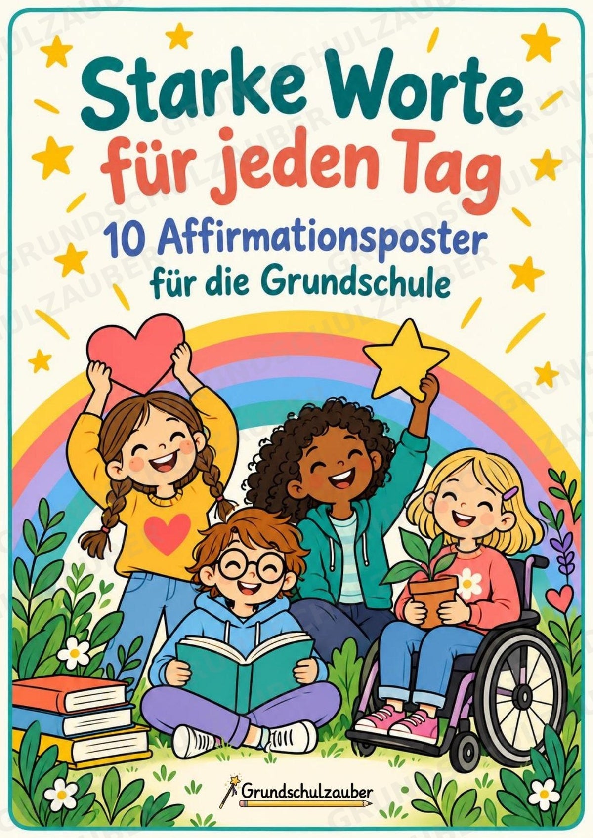 Ich bin ich! 10 Affirmationsposter für die Grundschule – Aquarell-Set – Cover