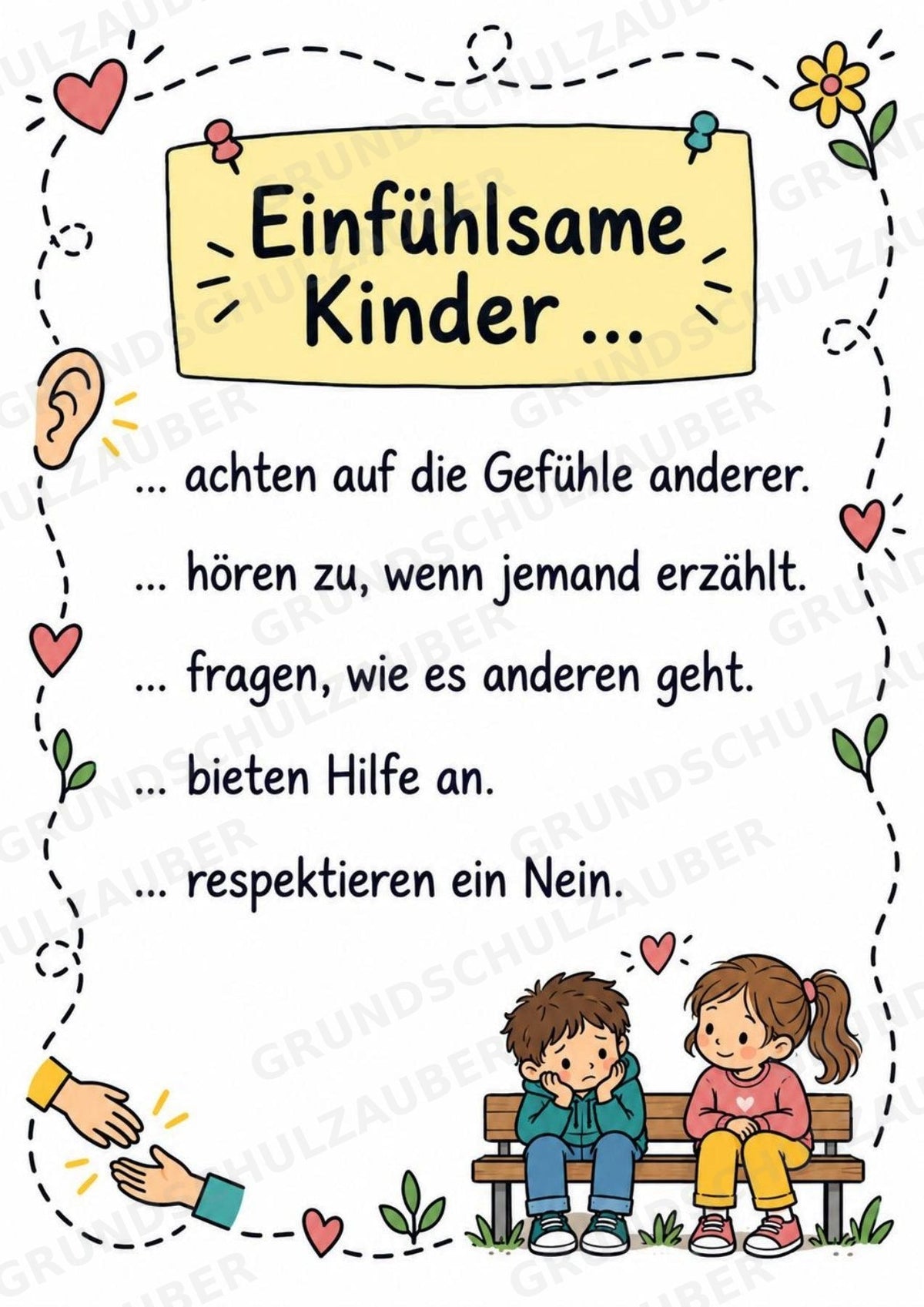 Persönlichkeitstypen und Charaktereigenschaften – 10 Poster zur Charakterisierung positiver Rollenvorbilder | Grundschule – Materialseite 8