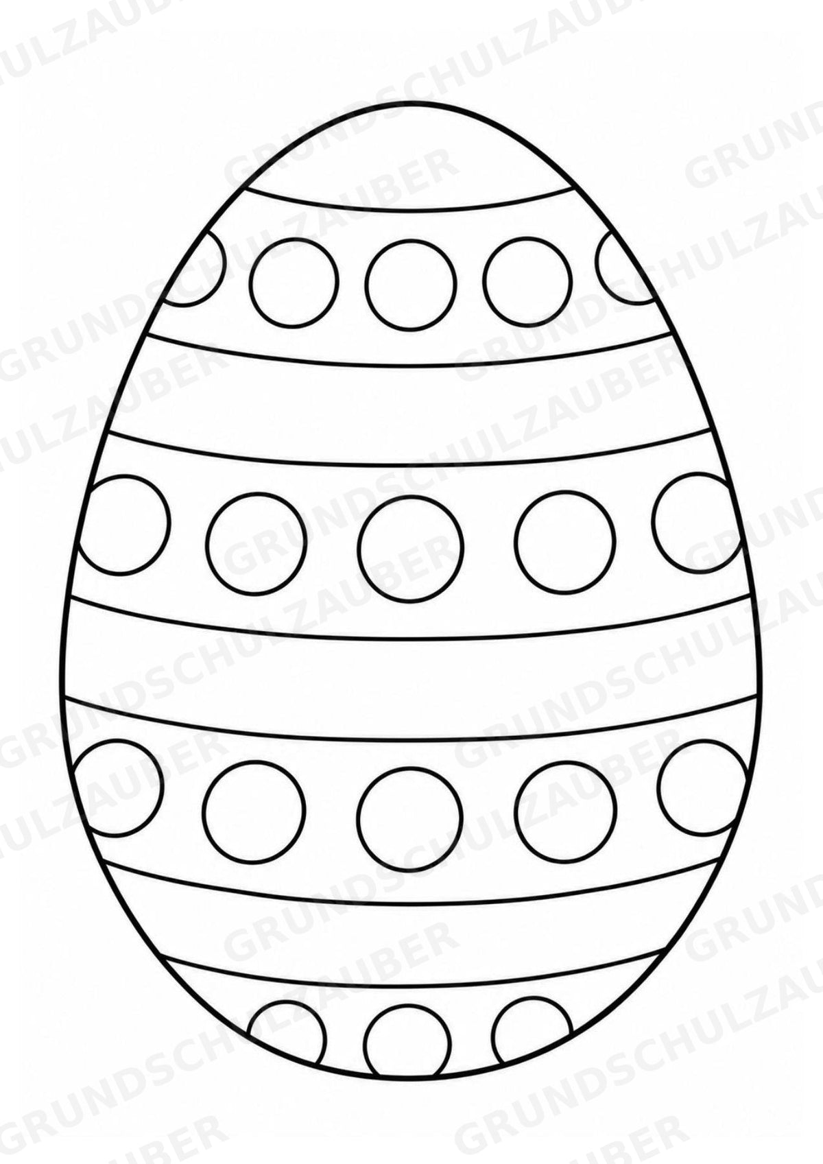 Ostereier zum Ausmalen | 10 Ausmalbilder & Malvorlagen für Ostern und Frühling in der Grundschule – Materialseite 2