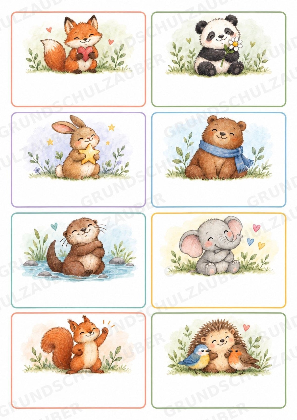Affirmationskarten für Kinder – 32 Mutmachkarten & 32 Blankokarten | Grundschule PDF – Materialseite 6