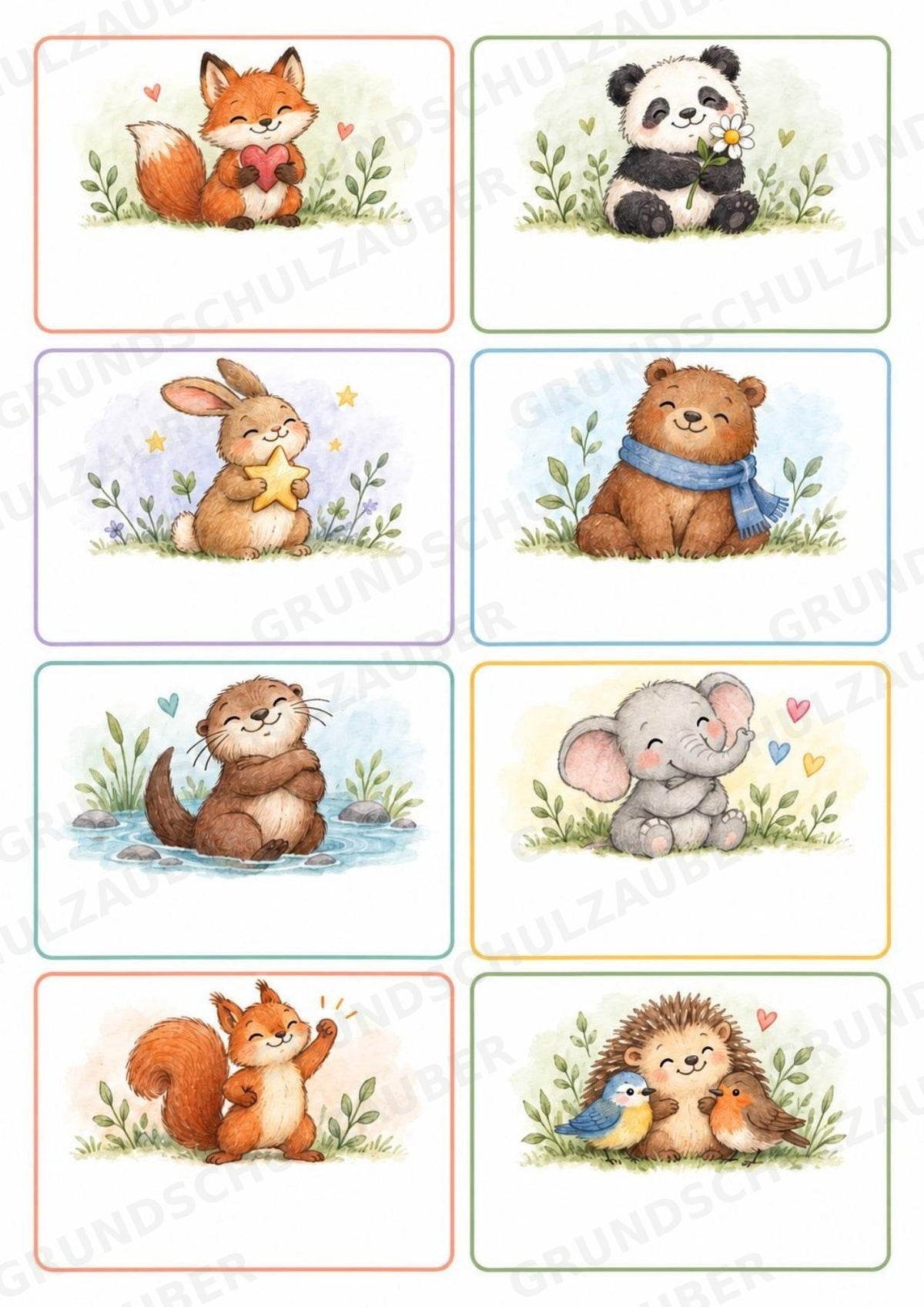 Positive Affirmation Cards for Kids – 32 Animal Cards + 32 Blank Cards | Printable PDF – Materialseite 6