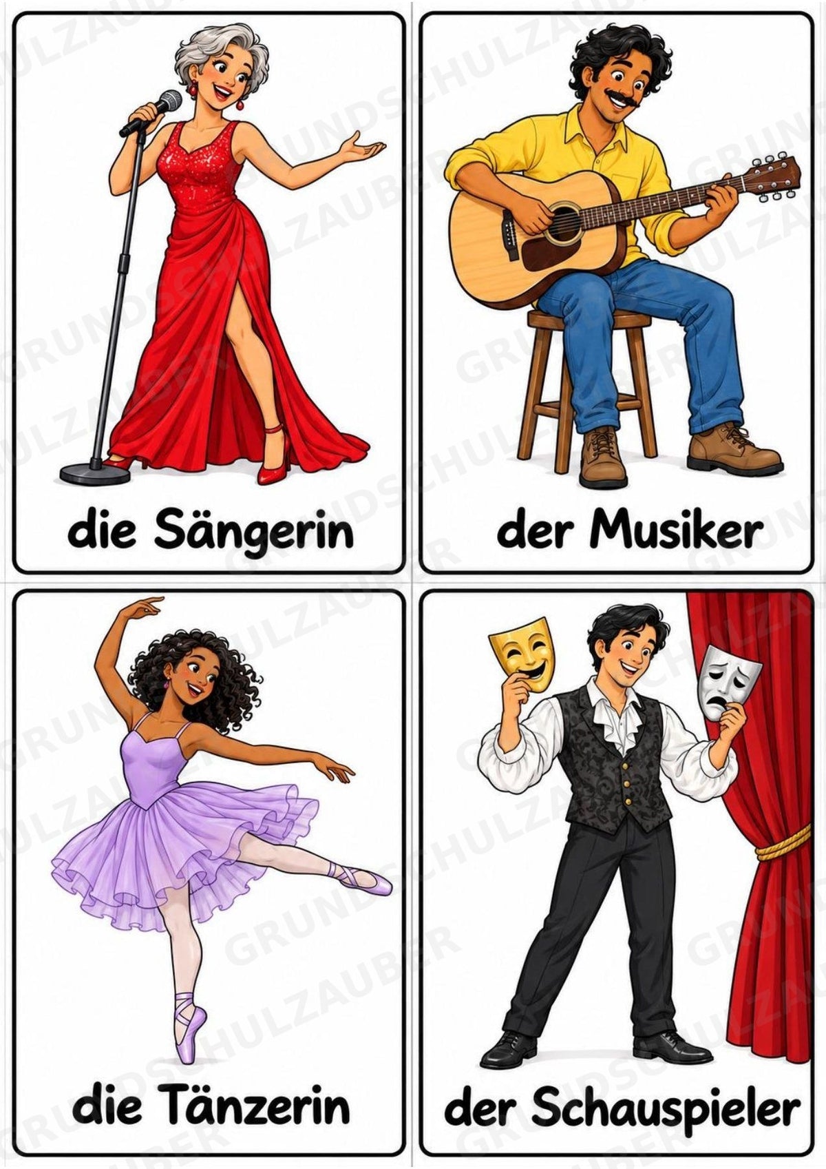 Berufe – 72 Bildkarten im A6-Format | Sachunterricht Grundschule, DaZ, Wortschatz & Sprachförderung – Materialseite 13
