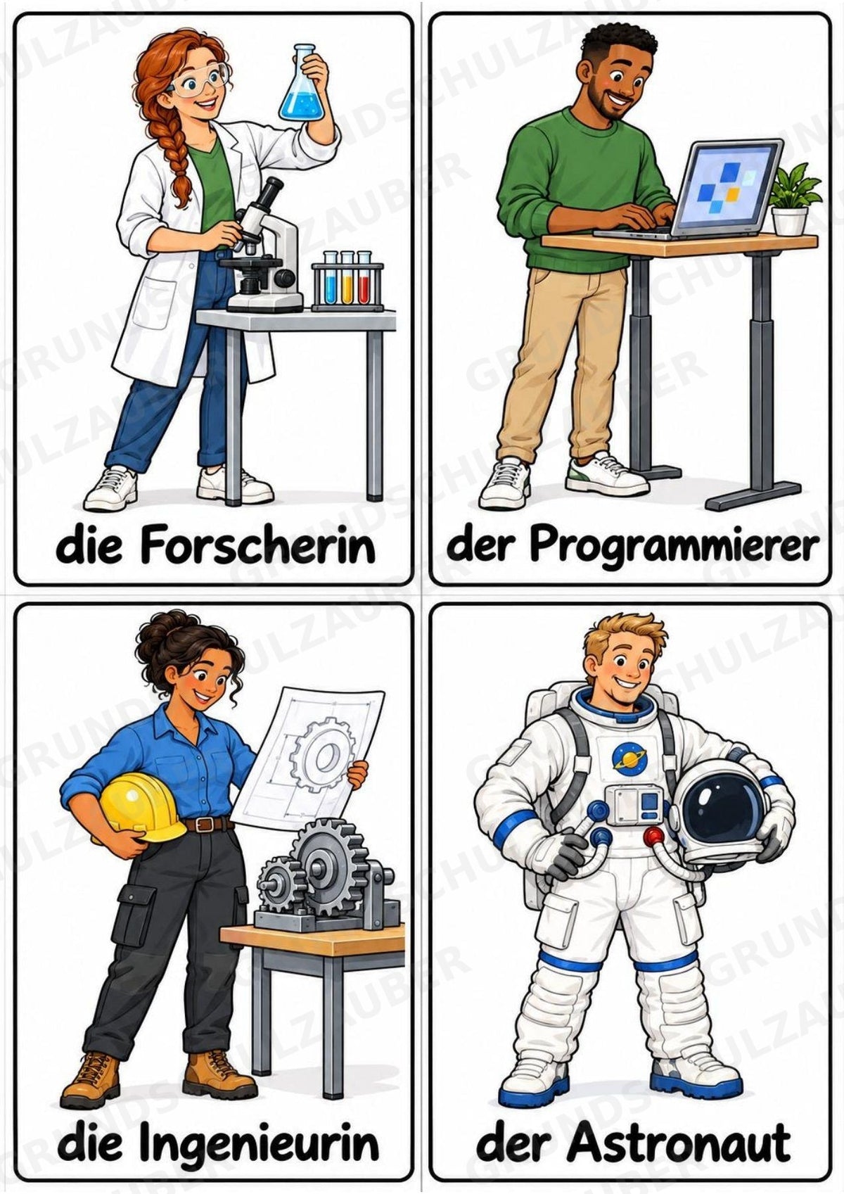 Berufe – 72 Bildkarten im A6-Format | Sachunterricht Grundschule, DaZ, Wortschatz & Sprachförderung – Materialseite 15