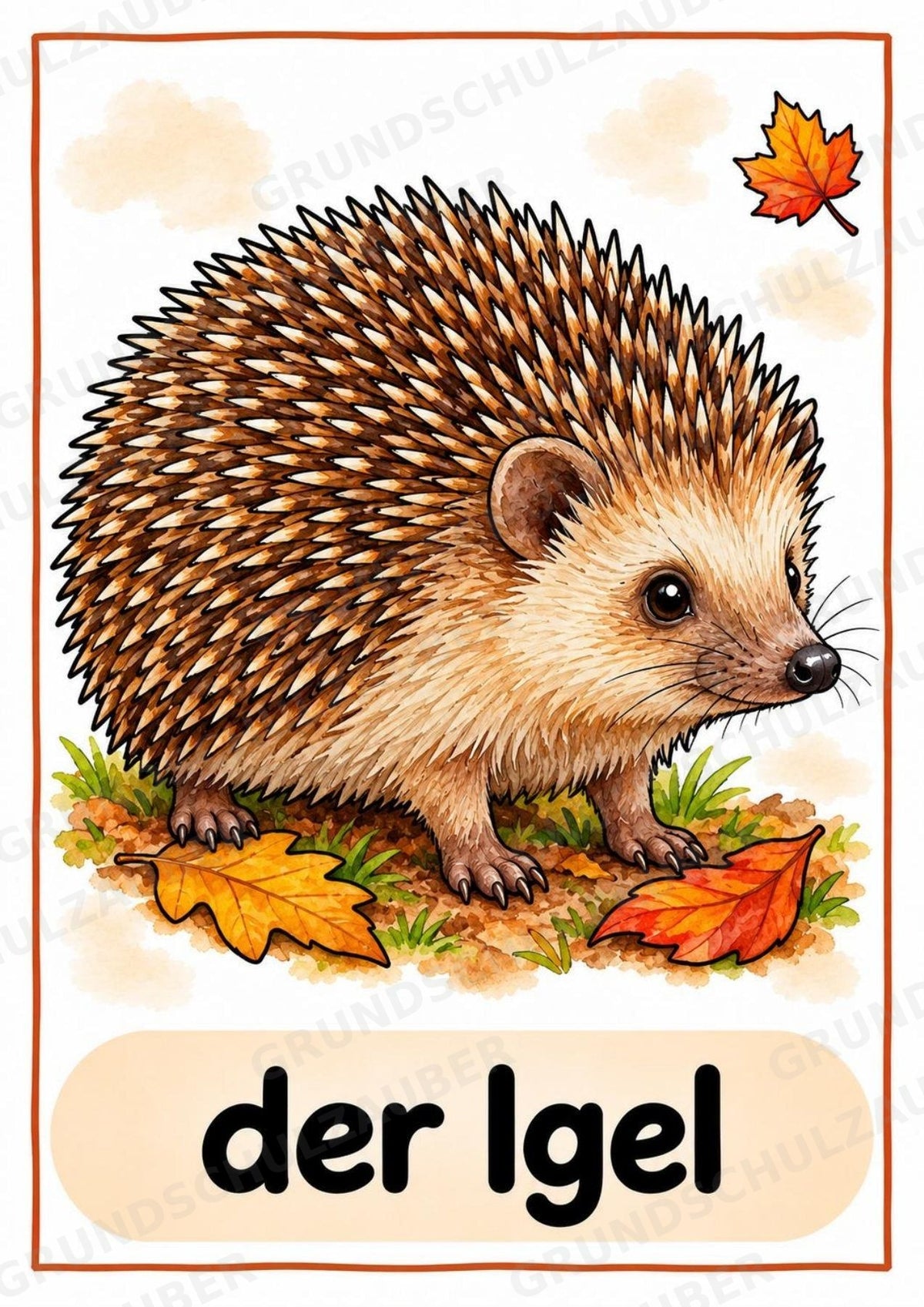 Herbst in der Grundschule | 10 Poster & 20 Bildkarten für Wortschatzarbeit, DaZ und Sprachförderung – Materialseite 6