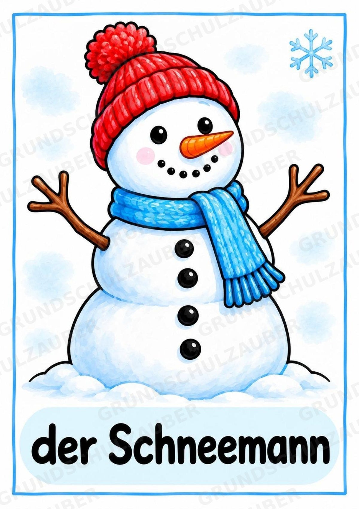 Winter in der Grundschule | 10 Poster & 20 Bildkarten für Wortschatzarbeit, DaZ und Sprachförderung – Materialseite 3
