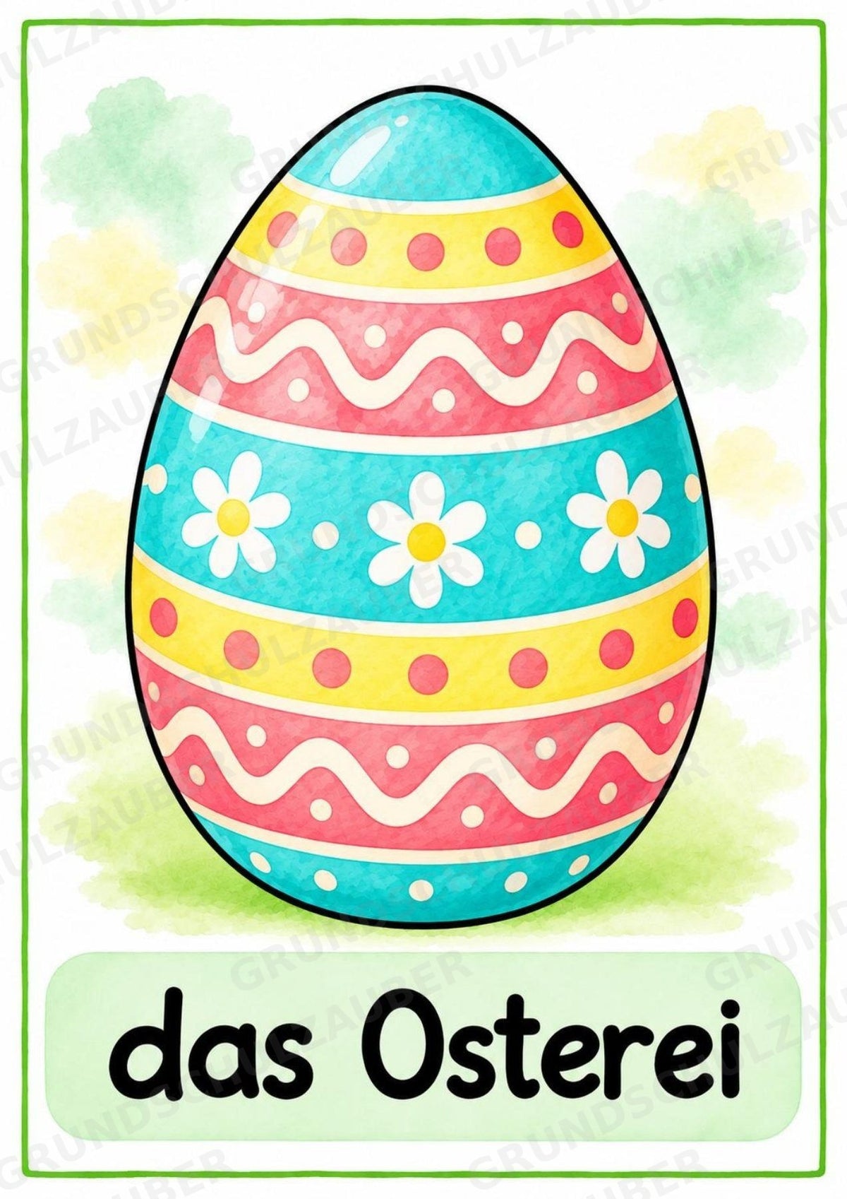 Ostern: 10 Poster & 20 Bildkarten für die Grundschule | Wortschatz mit Artikeln, Sprachförderung & DaZ – Materialseite 3