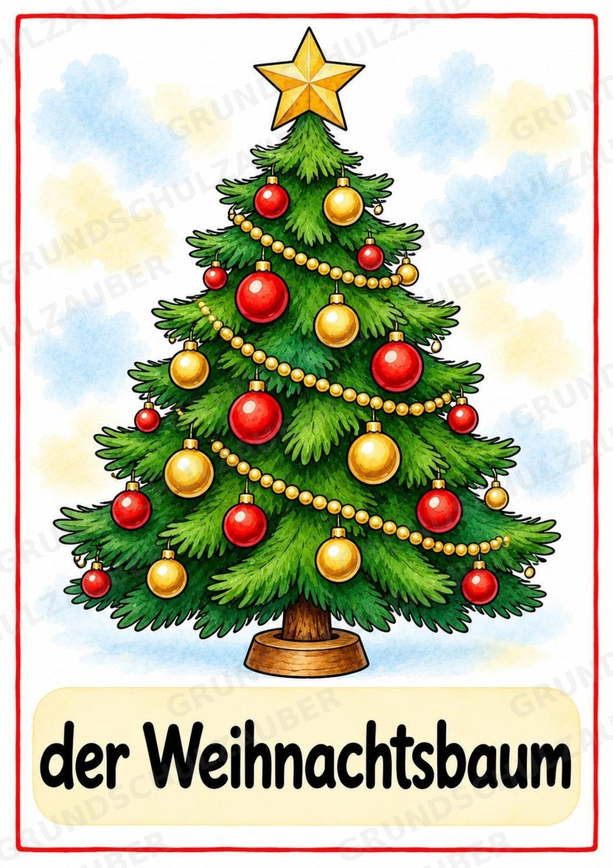 Weihnachten Bildkarten zum Ausdrucken – 10 A4-Poster & 20 A6-Karten | Wortschatz für Grundschule, Vorschule und DaZ – Materialseite 2