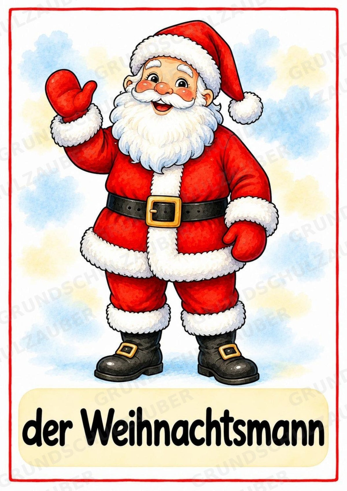 Weihnachten Bildkarten zum Ausdrucken – 10 A4-Poster & 20 A6-Karten | Wortschatz für Grundschule, Vorschule und DaZ – Materialseite 3