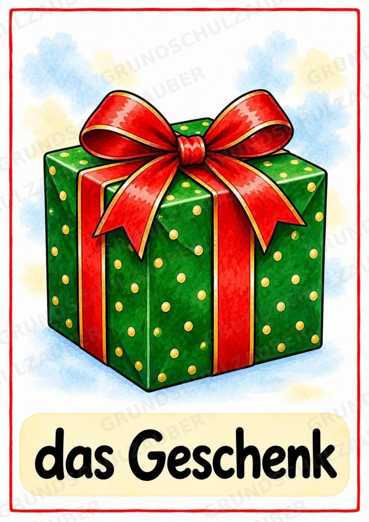 Weihnachten Bildkarten zum Ausdrucken – 10 A4-Poster & 20 A6-Karten | Wortschatz für Grundschule, Vorschule und DaZ – Materialseite 4