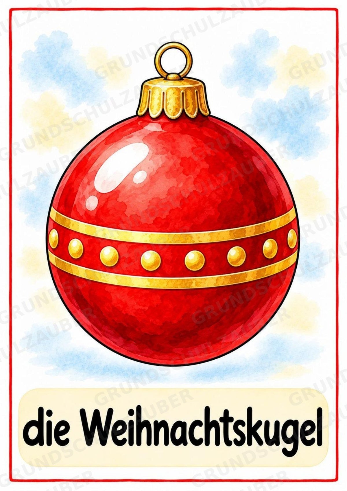 Weihnachten Bildkarten zum Ausdrucken – 10 A4-Poster & 20 A6-Karten | Wortschatz für Grundschule, Vorschule und DaZ – Materialseite 8