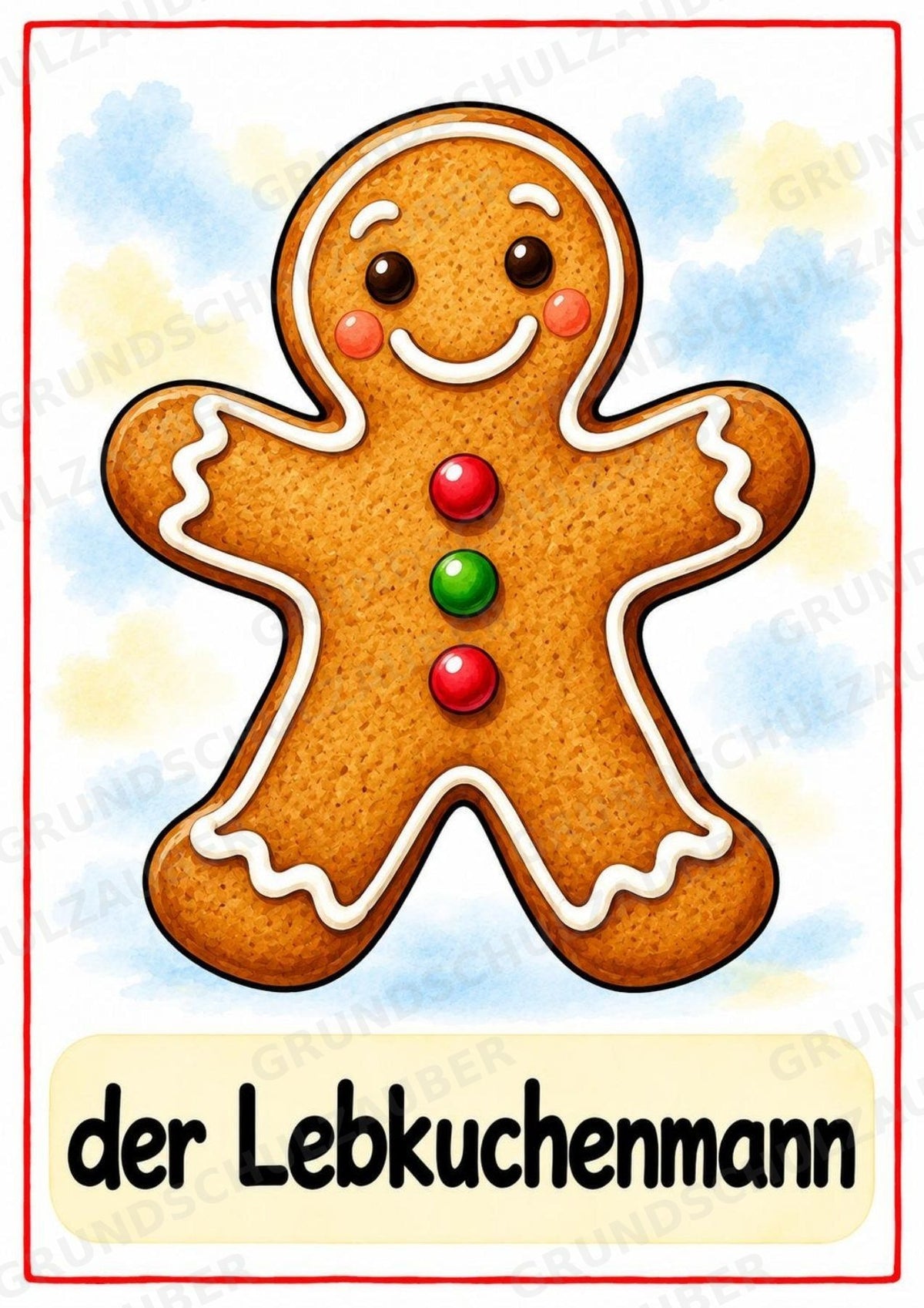 Weihnachten Bildkarten zum Ausdrucken – 10 A4-Poster & 20 A6-Karten | Wortschatz für Grundschule, Vorschule und DaZ – Materialseite 9