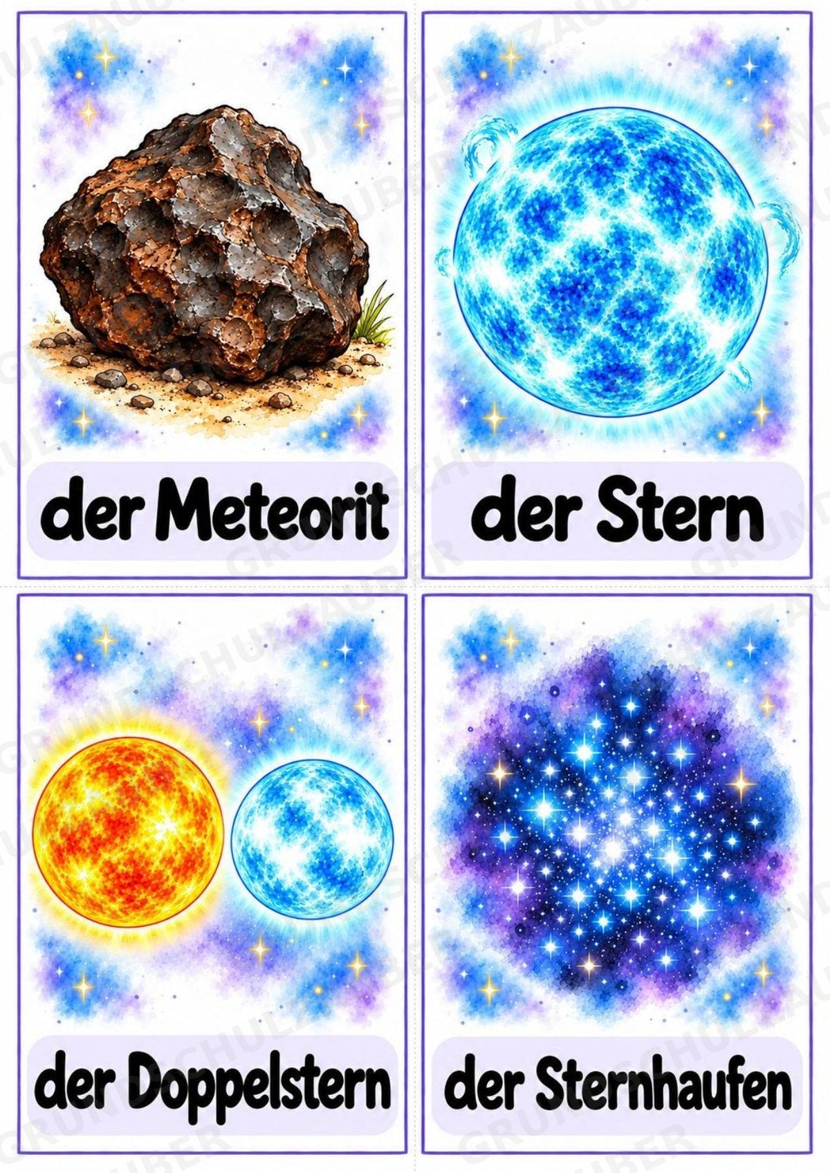 Universum & Weltraum: 30 Poster A4 + 40 Bildkarten A6 | Planeten, Sterne & Raumfahrt | Sachunterricht Grundschule & DaZ – Materialseite 36