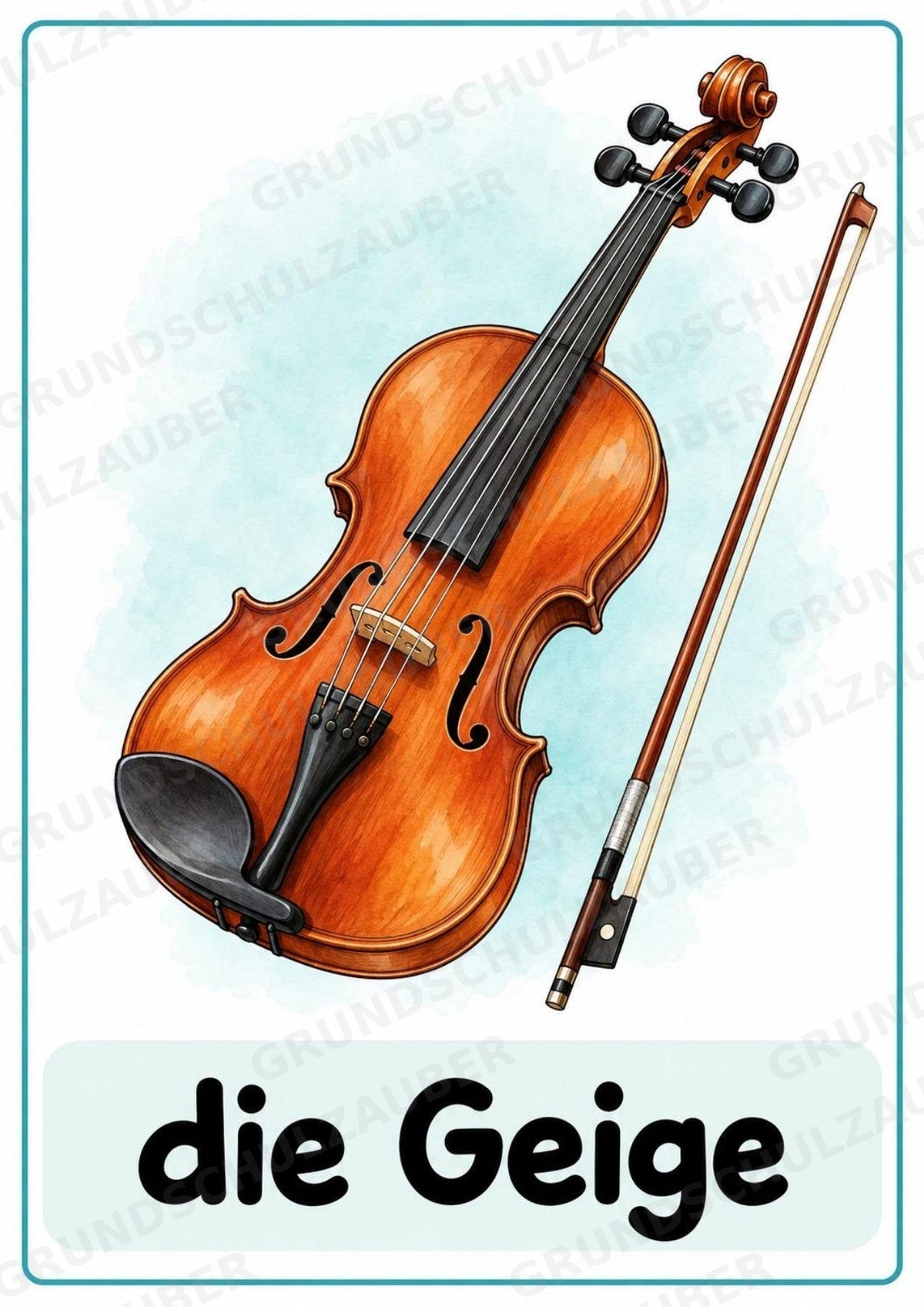 Musikinstrumente – 15 Poster DIN A4 | Musikunterricht Grundschule & Instrumentenkunde | PDF – Materialseite 4