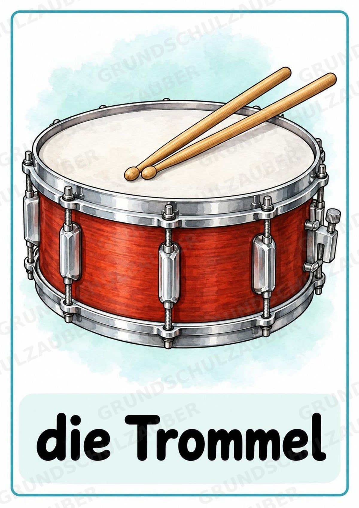 Musikinstrumente – 15 Poster DIN A4 | Musikunterricht Grundschule & Instrumentenkunde | PDF – Materialseite 14