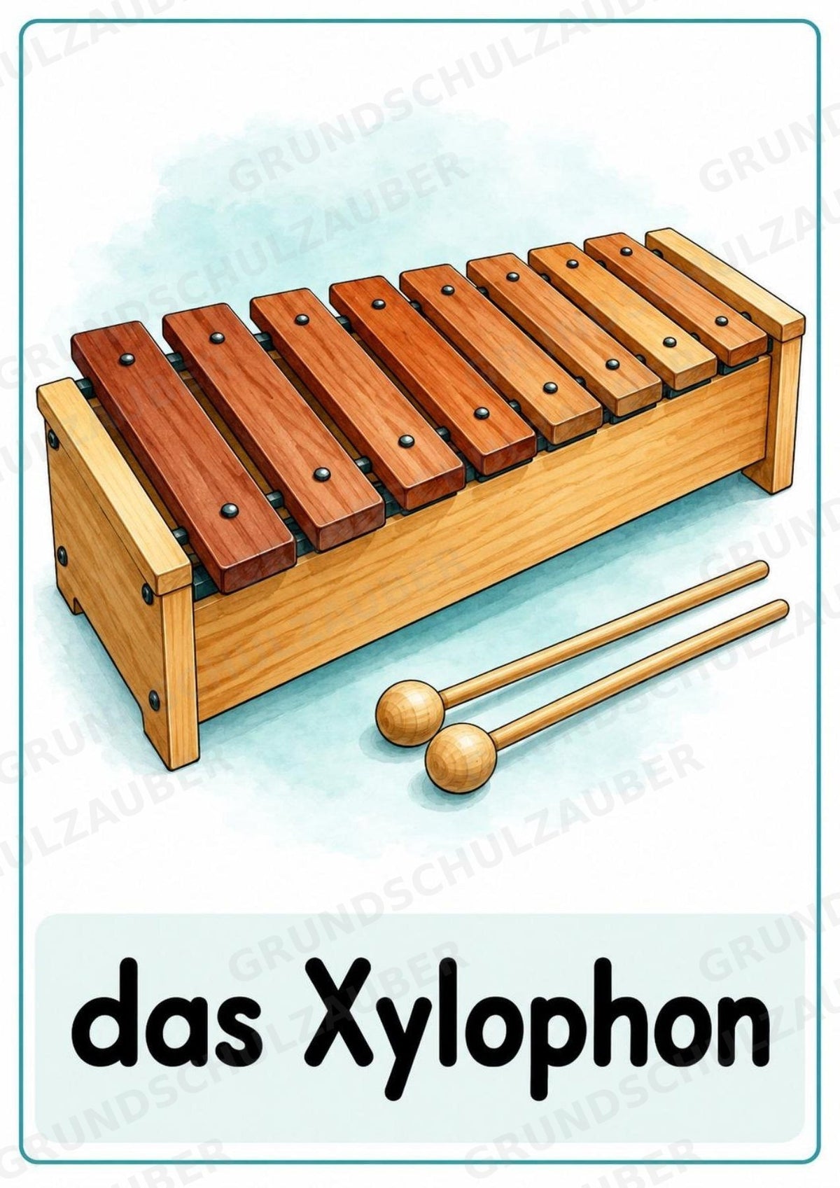 Musikinstrumente – 15 Poster DIN A4 | Musikunterricht Grundschule & Instrumentenkunde | PDF – Materialseite 15