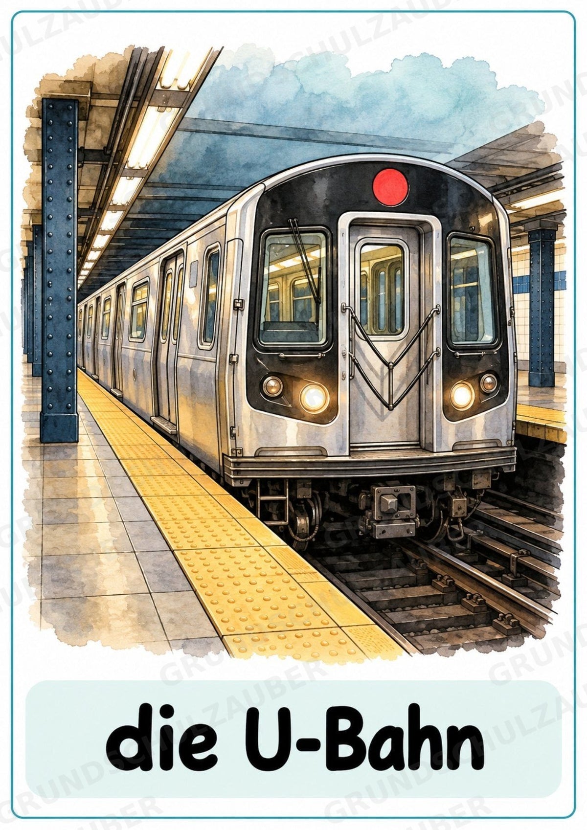New York Poster auf Deutsch – 10 Lernposter DIN A4 | Grundschule, Sehenswürdigkeiten & Wortschatz – Materialseite 9