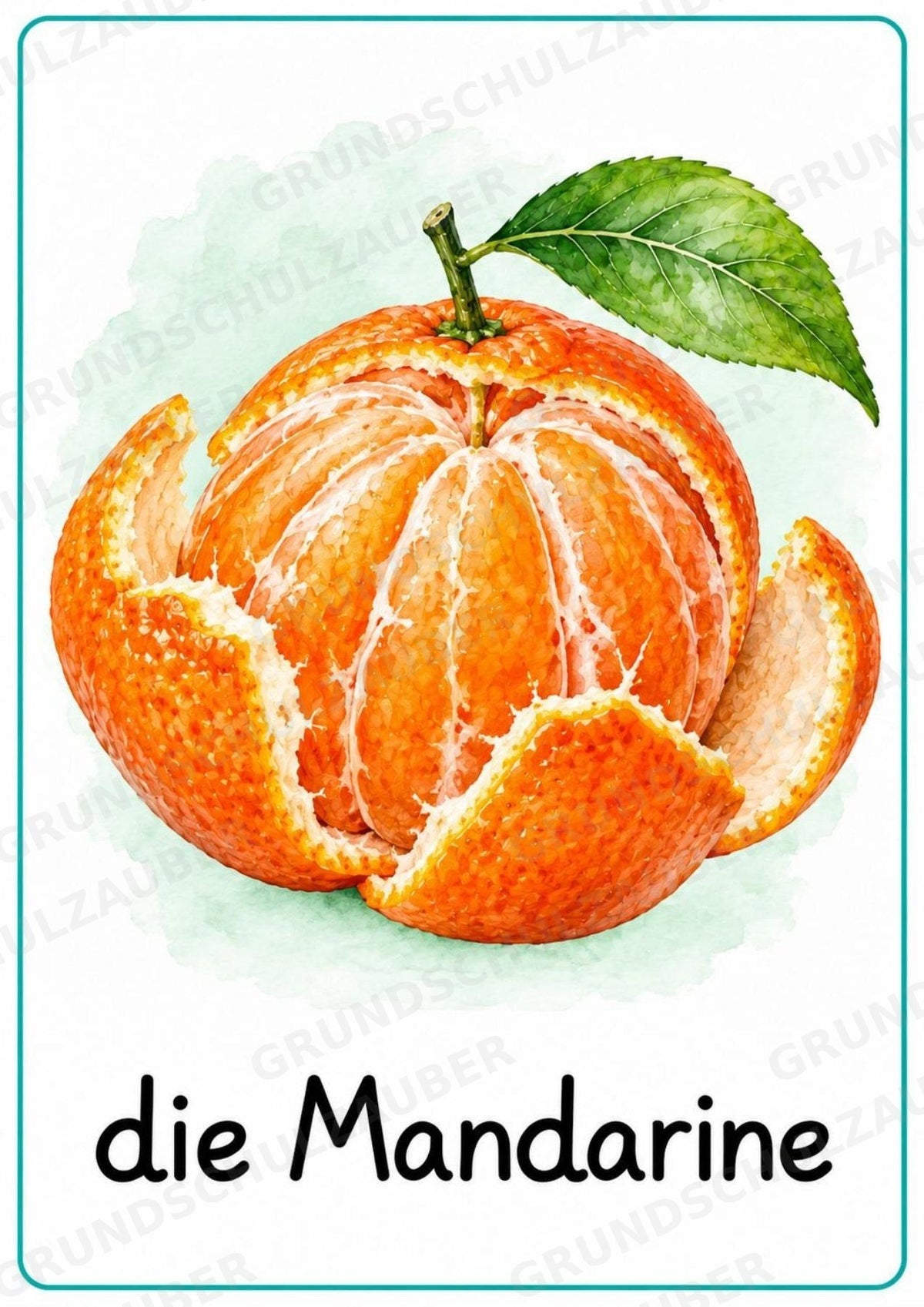 Obst Poster Deutsch: 15 Lernposter DIN A4 in Grundschrift | Wortschatz, DaZ und Sachunterricht Grundschule – Materialseite 6