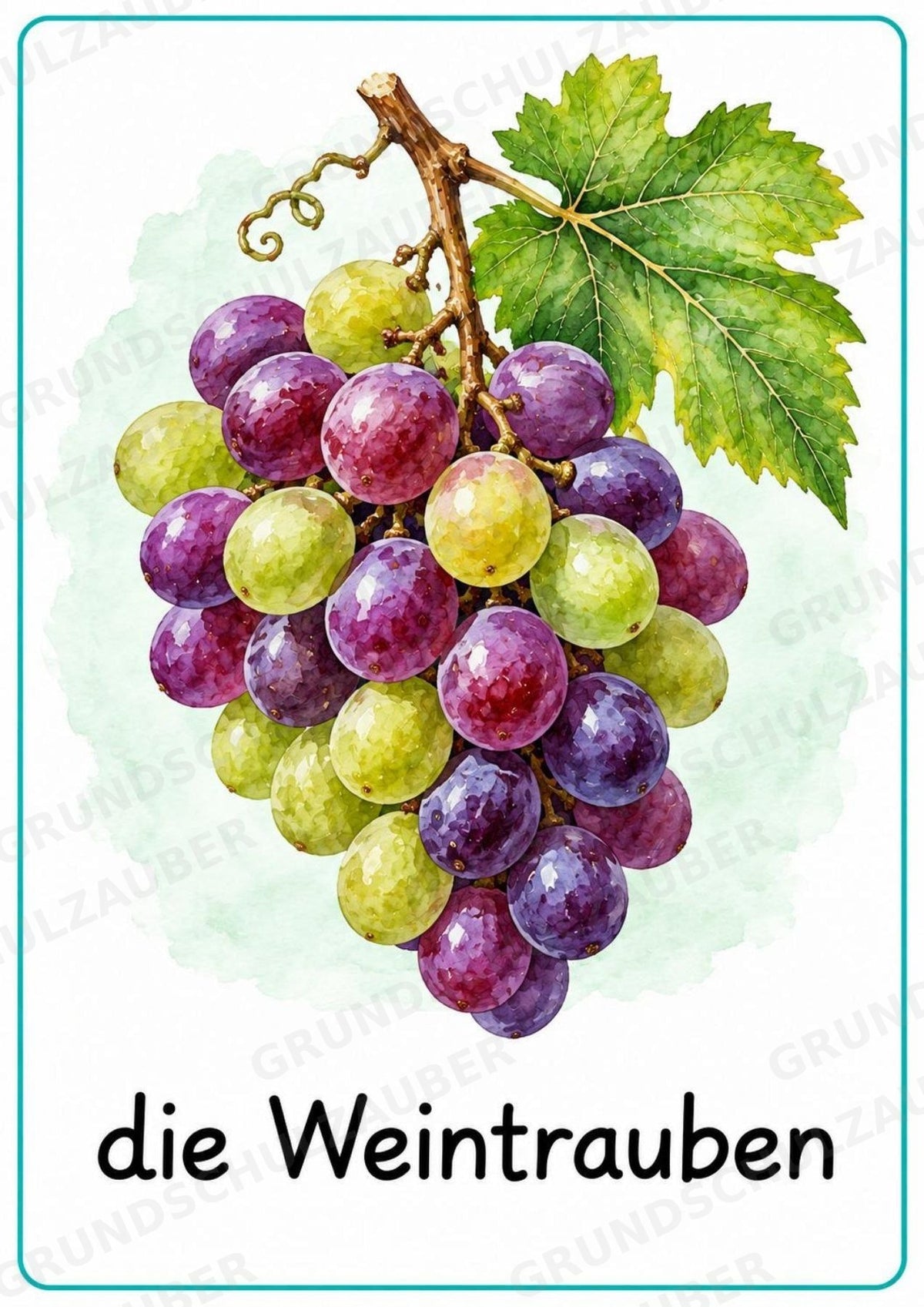 Obst Poster Deutsch: 15 Lernposter DIN A4 in Grundschrift | Wortschatz, DaZ und Sachunterricht Grundschule – Materialseite 10