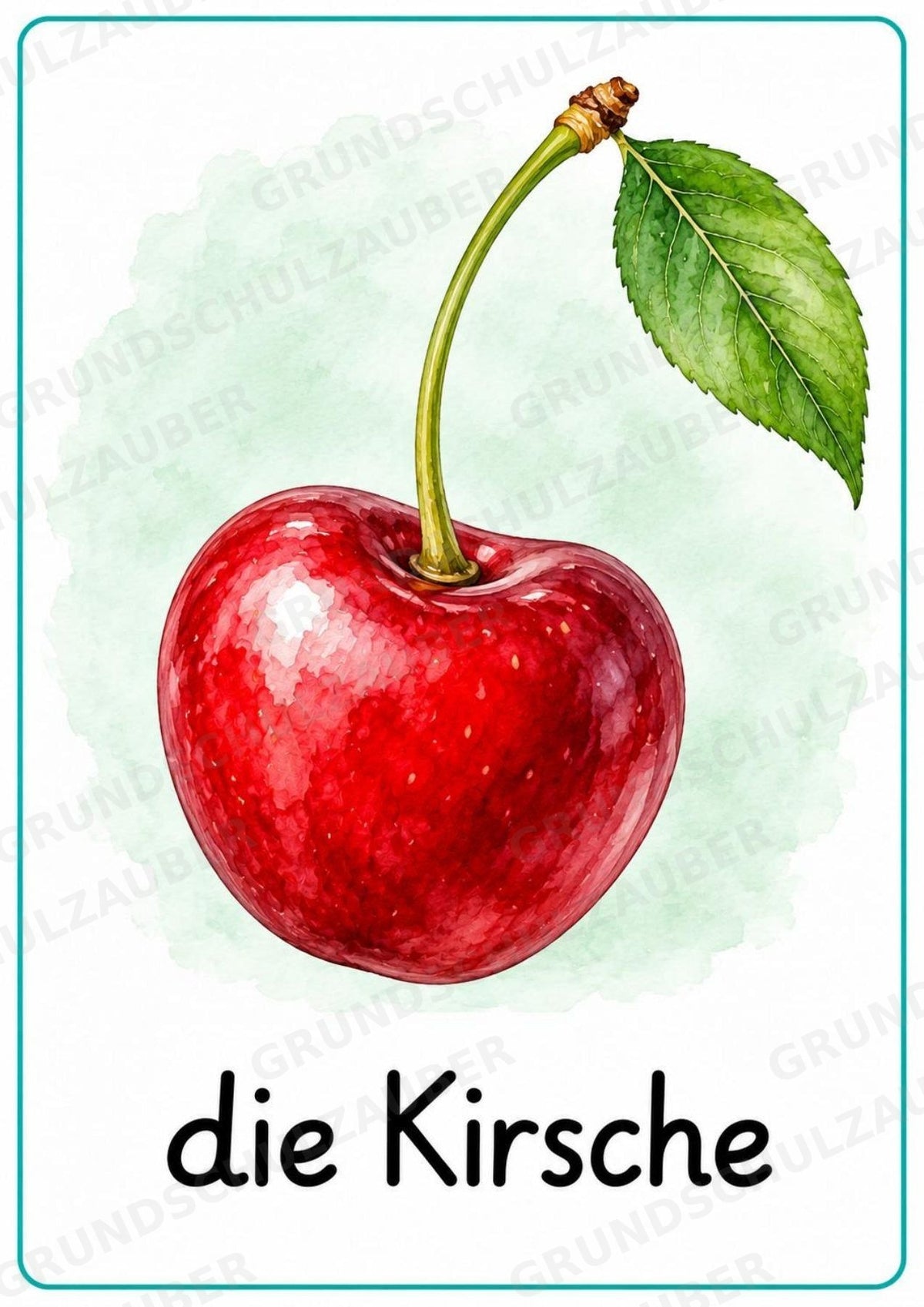 Obst Poster Deutsch: 15 Lernposter DIN A4 in Grundschrift | Wortschatz, DaZ und Sachunterricht Grundschule – Materialseite 11