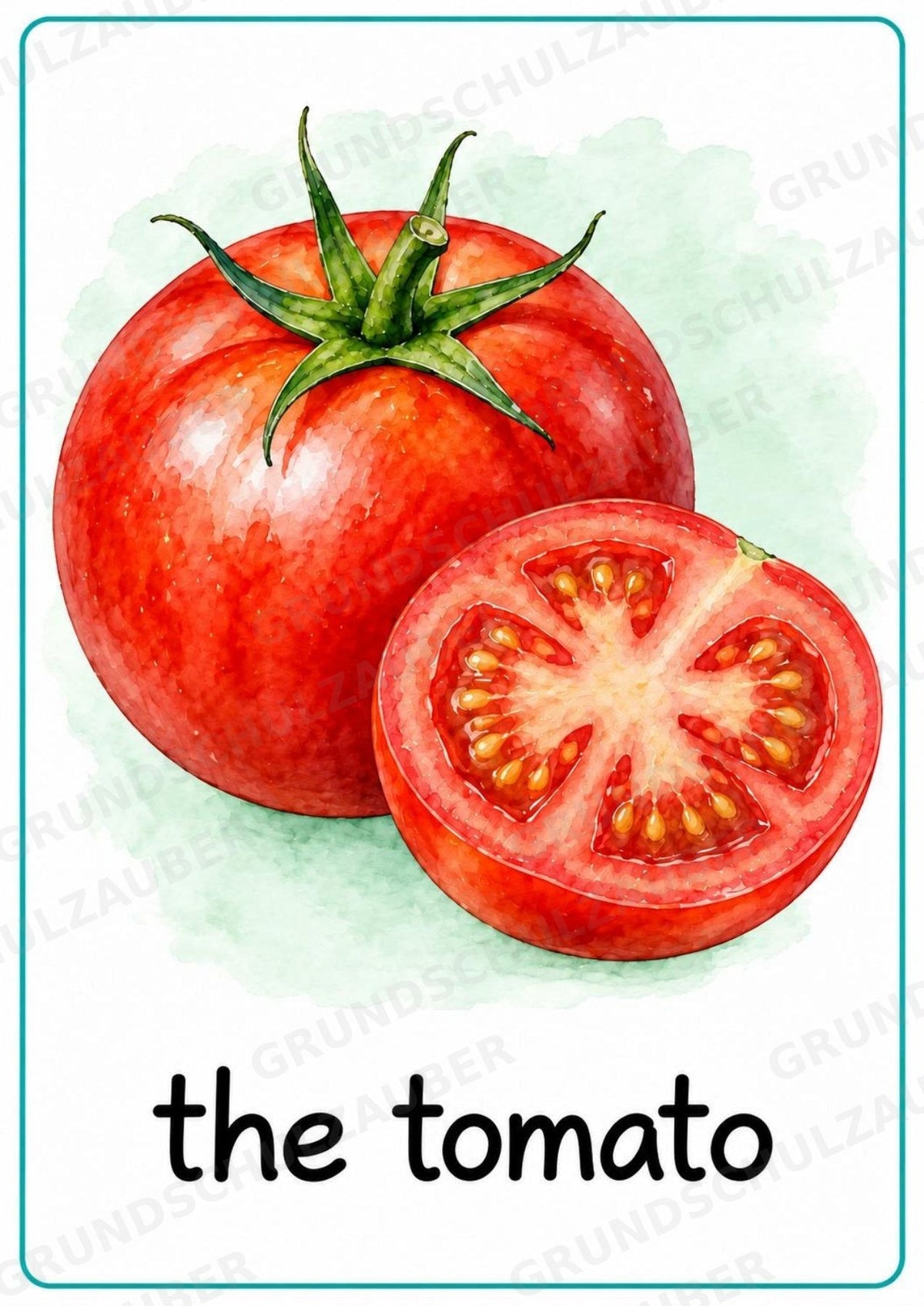 Gemüse Englisch: 15 Poster DIN A4 | Vegetable Vocabulary für den Englischunterricht – Materialseite 4