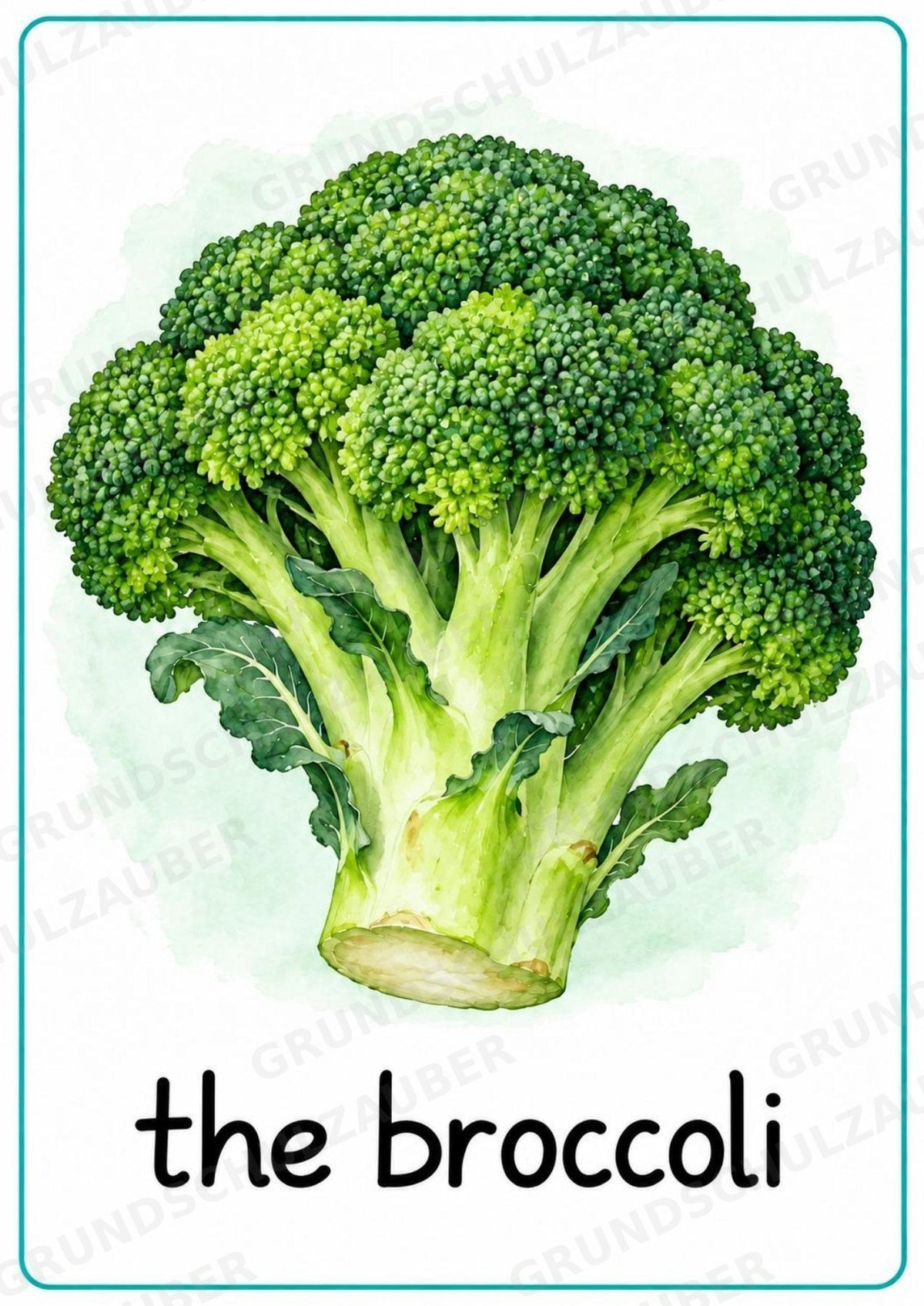 Gemüse Englisch: 15 Poster DIN A4 | Vegetable Vocabulary für den Englischunterricht – Materialseite 9