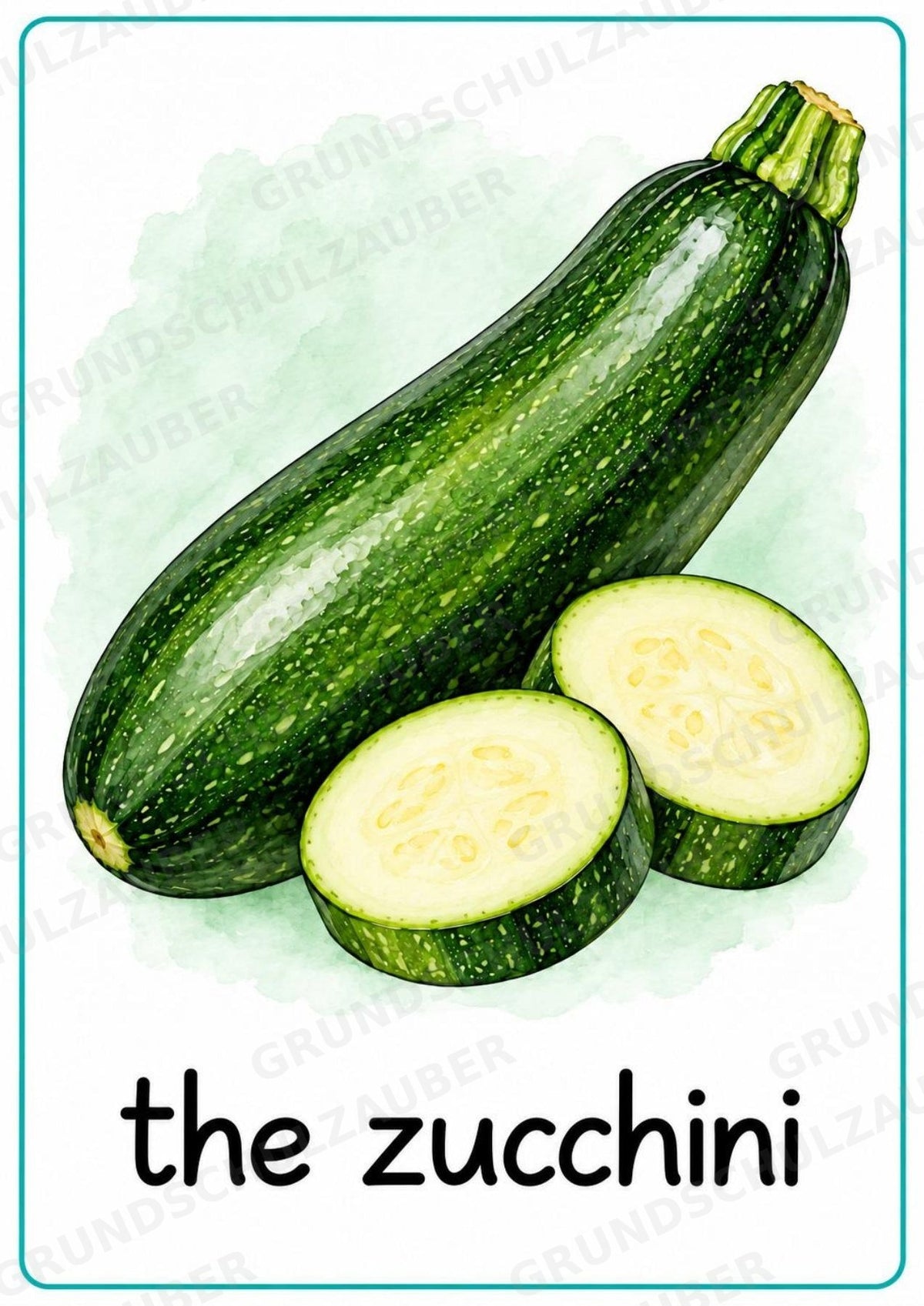 Gemüse Englisch: 15 Poster DIN A4 | Vegetable Vocabulary für den Englischunterricht – Materialseite 15