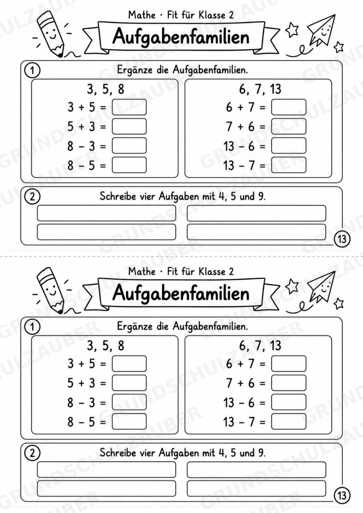 Mathe Miniheft – Fit für Klasse 2 | 20 Arbeitsblätter im Zahlenraum bis 20 – Materialseite 15