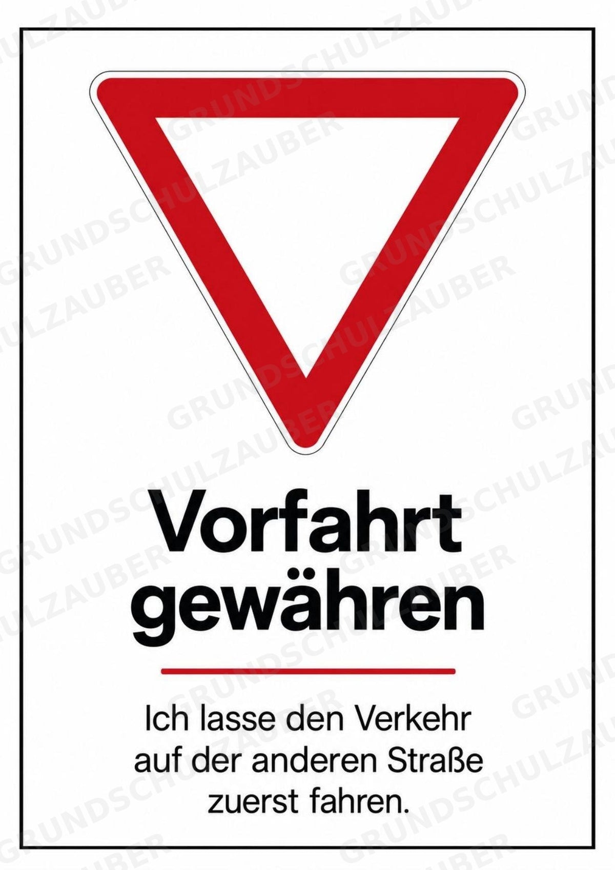 Verkehrszeichen Grundschule: 30 Poster DIN A4 | Verkehrserziehung, Schulweg und Radfahrprüfung – Materialseite 3
