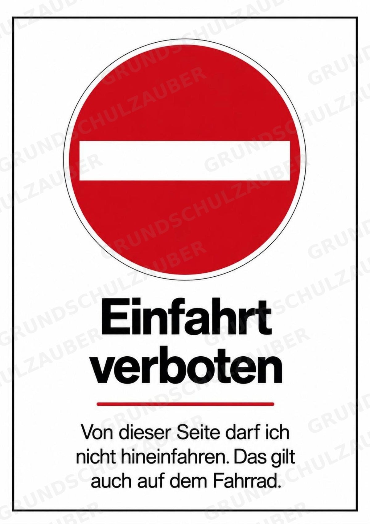 Verkehrszeichen Grundschule: 30 Poster DIN A4 | Verkehrserziehung, Schulweg und Radfahrprüfung – Materialseite 8