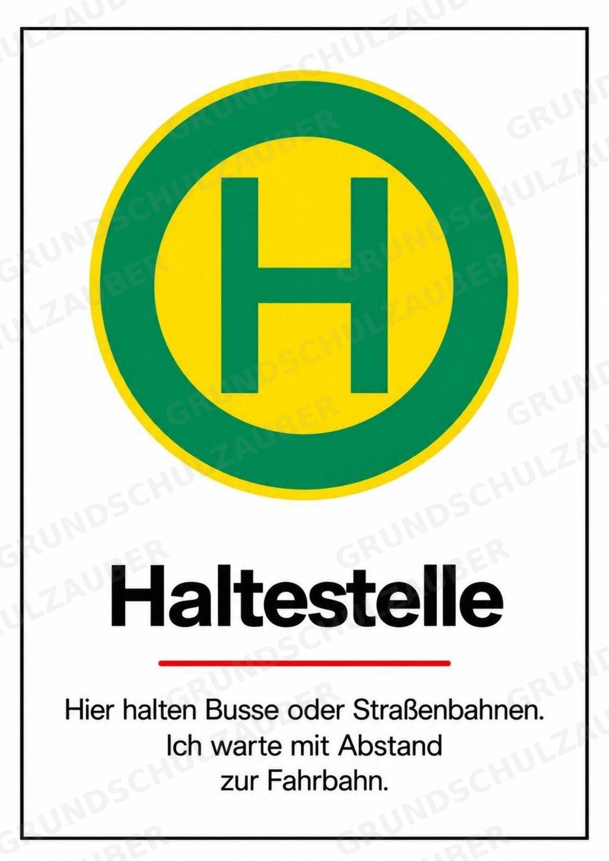 Verkehrszeichen Grundschule: 30 Poster DIN A4 | Verkehrserziehung, Schulweg und Radfahrprüfung – Materialseite 21
