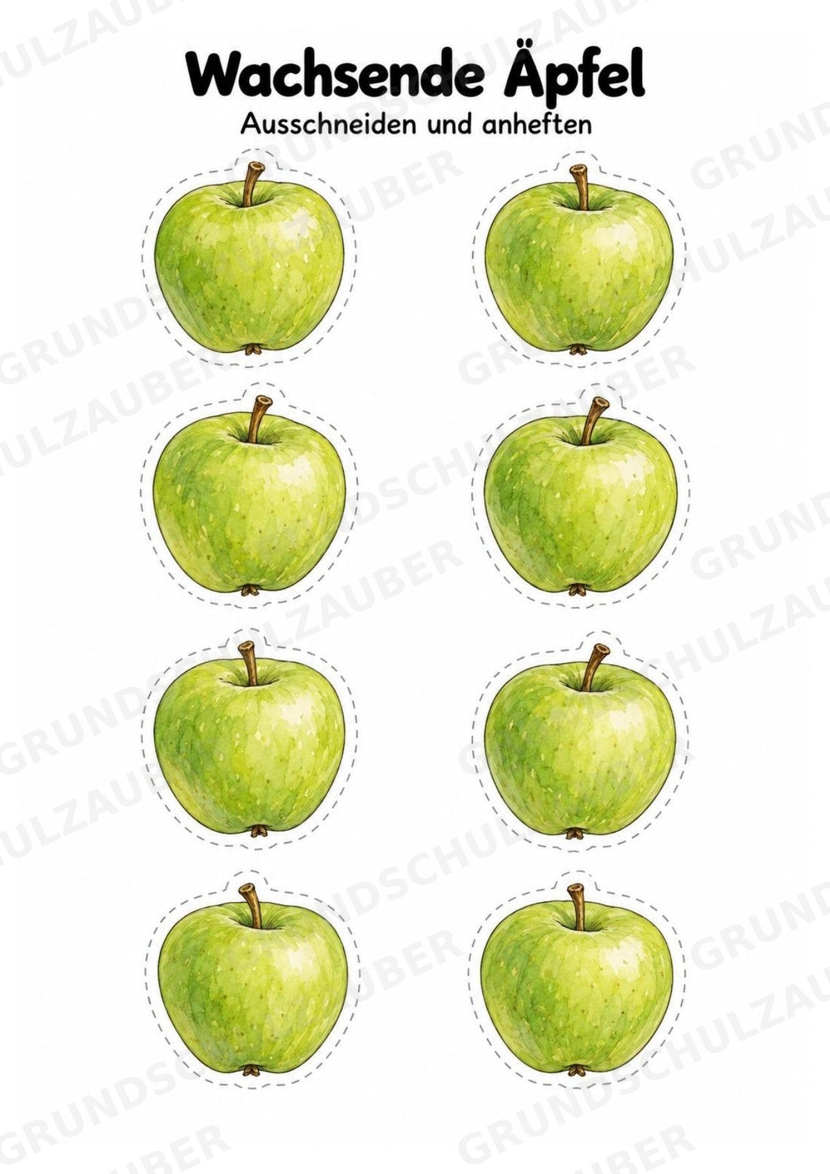 Apfelbaum XXL: Mitmachbaum zur Apfelentwicklung für Klasse 1/2 | Kamishibai – Materialseite 14