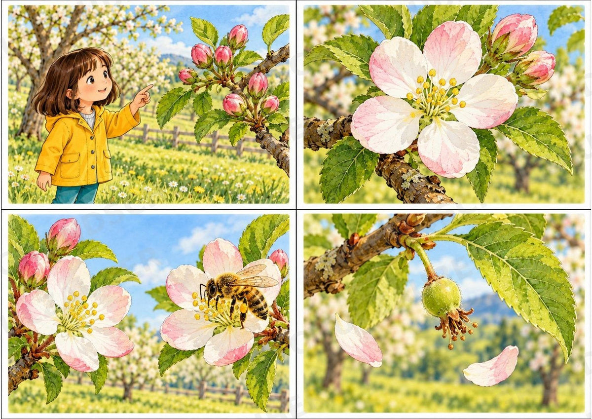 Apfeltheater basteln: Mini-Kamishibai Apfel für Klasse 1/2 | Kamishibai – Materialseite 6