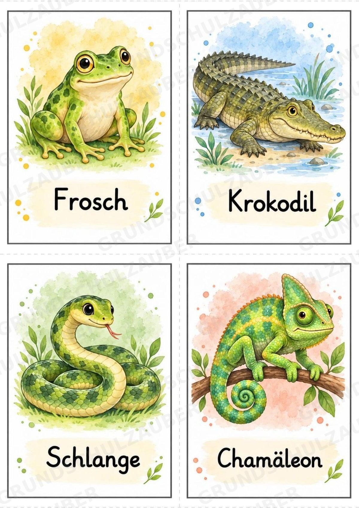 Tiere Bildkarten: 68 Karten DIN A6 | Grundschrift, Wortschatz & Sachunterricht in der Grundschule – Materialseite 18