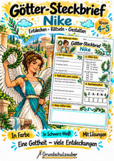Nike – Griechische Götter: Steckbrief & Infotext | Arbeitsblätter mit Lösungen | Klasse 4–5 – Cover