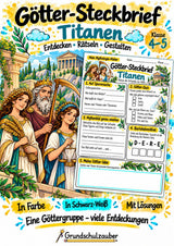 Titanen – Griechische Götter: Steckbrief & Infotext | Arbeitsblätter mit Lösungen | Klasse 4–5 – Cover