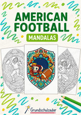 American Football Mandalas Ausmalbilder – Sport – 15 Malvorlagen – Cover