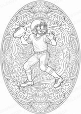 American Football Mandalas Ausmalbilder – Sport – 15 Malvorlagen – Materialseite 3