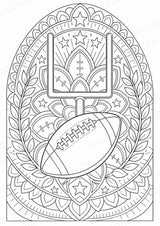 American Football Mandalas Ausmalbilder – Sport – 15 Malvorlagen – Materialseite 9