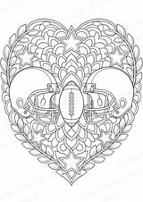 American Football Mandalas Ausmalbilder – Sport – 15 Malvorlagen – Materialseite 13